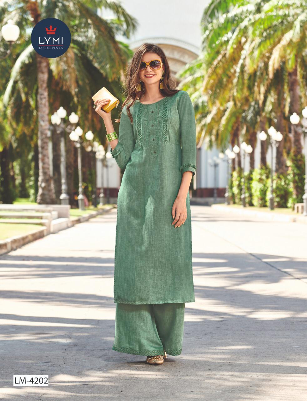 Lyme Launched Boundary Rayon With Embroidery Design  Work